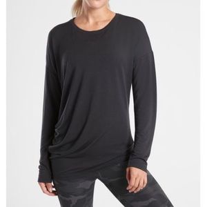 NWT Athleta Cloudlight Restore Top, Size L, Black
